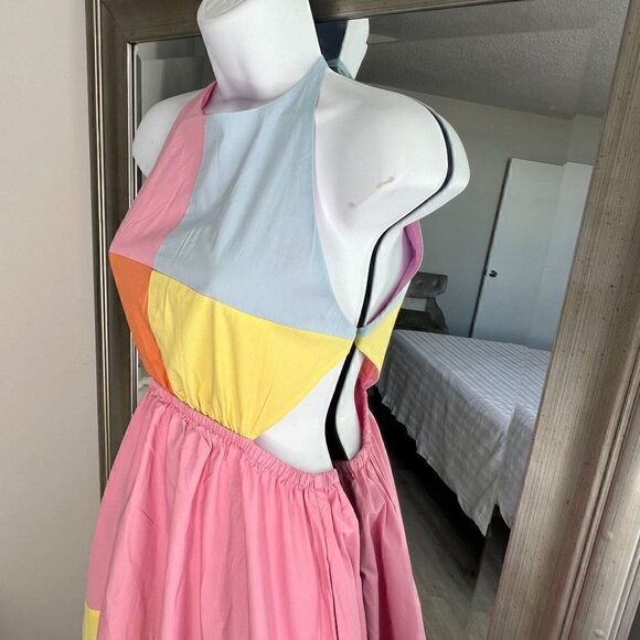 ANNA GRACE Color-Block Mini Dress Size M - Picture 4 of 9